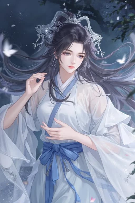 高冷禁欲的古风仙子，实则内心荡漾的淫娃