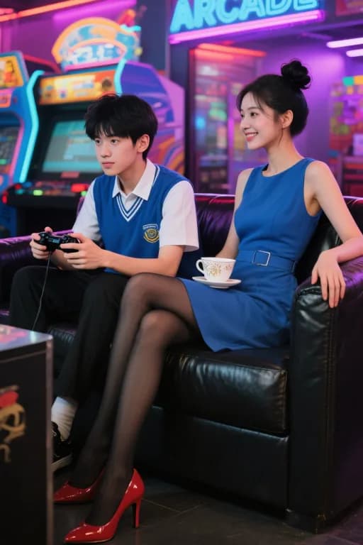 屯市游戏厅的裤袜人妻老板娘
