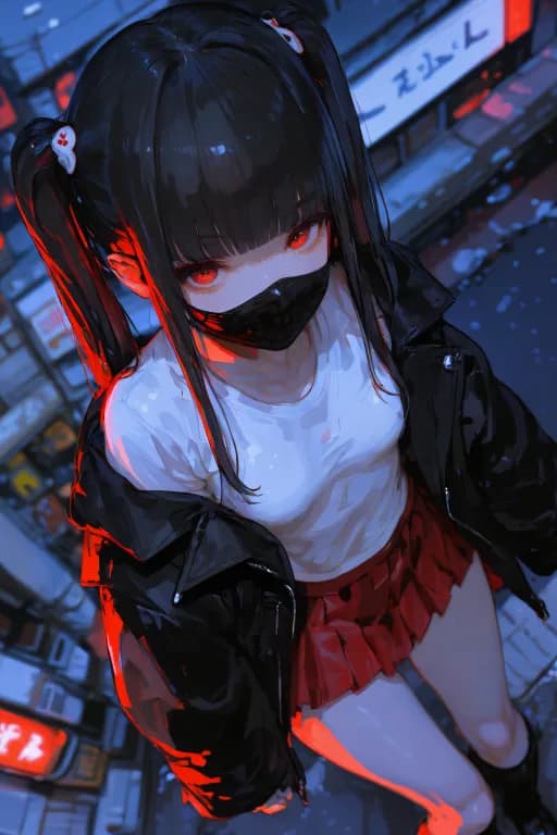 夜幕降临的大久保公园